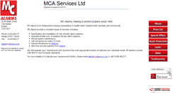 Desktop Screenshot of mcalarms.co.uk
